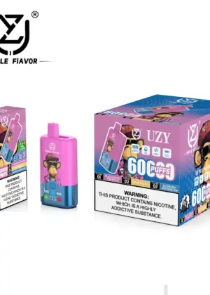 UZY Triple Flavor 60K Pink-Blue Vape mit Affen-Look