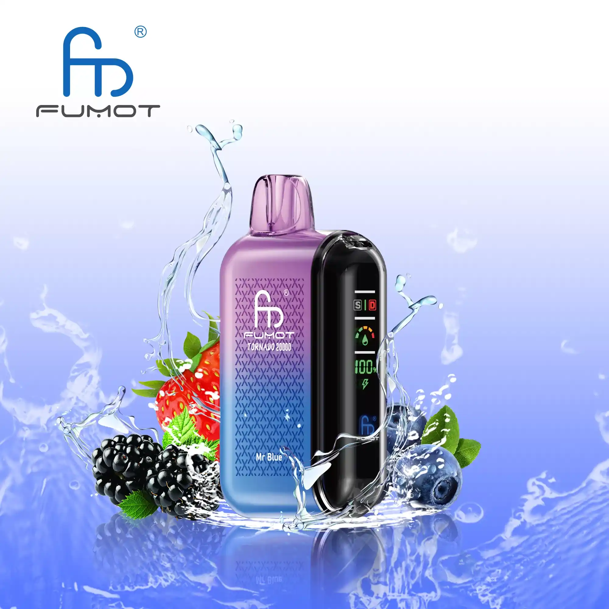 FUMOT 20K Vape mit Dual Mesh, Display und 39 Geschmacksrichtungen