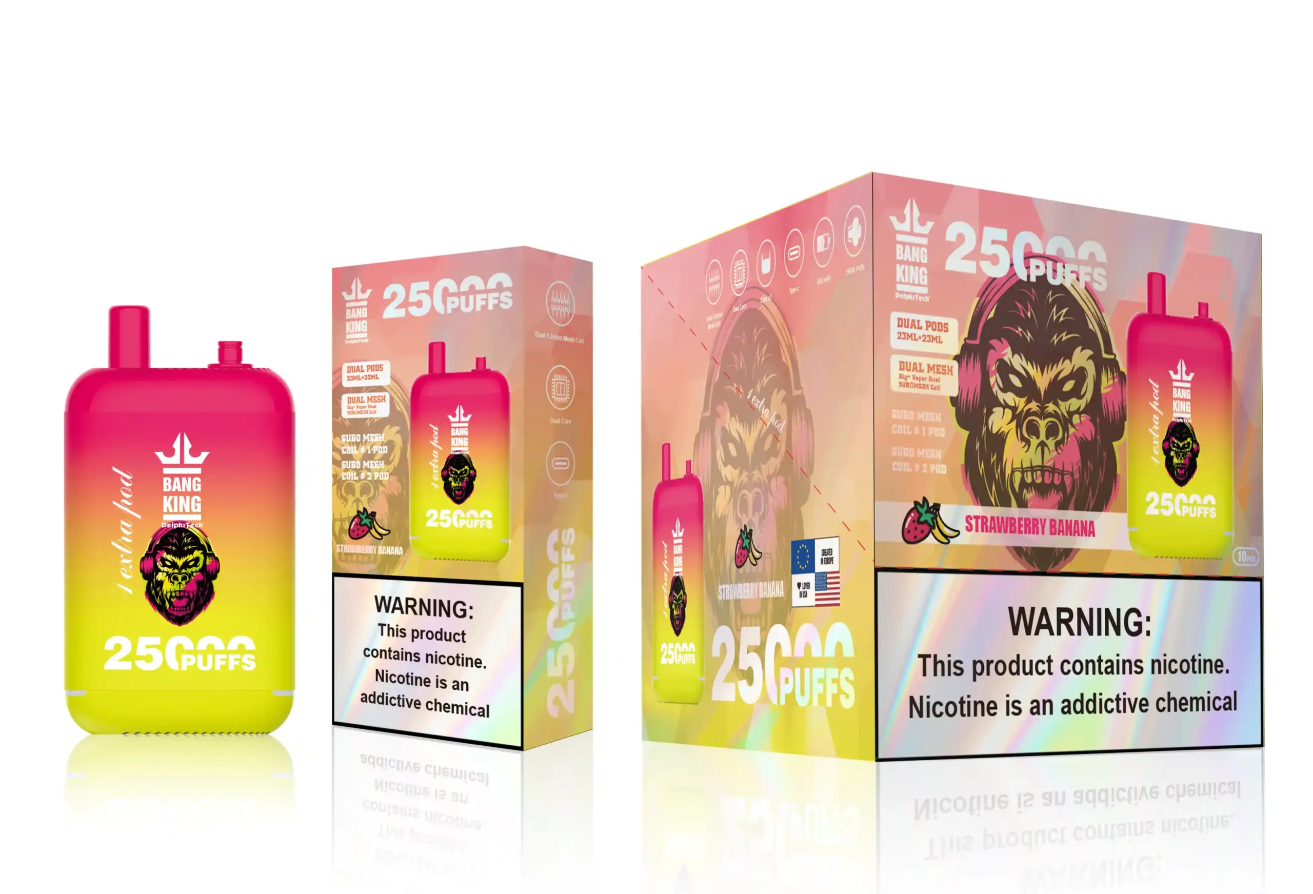 Bang King 25000 Züge Einweg Vape mit Dual Pods und Type-C – Bild 9