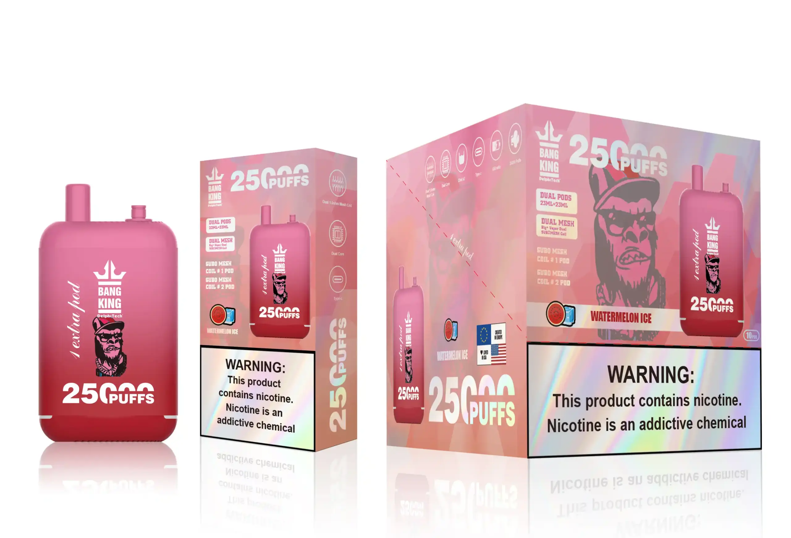 Bang King 25000 Züge Einweg Vape mit Dual Pods und Type-C – Bild 6