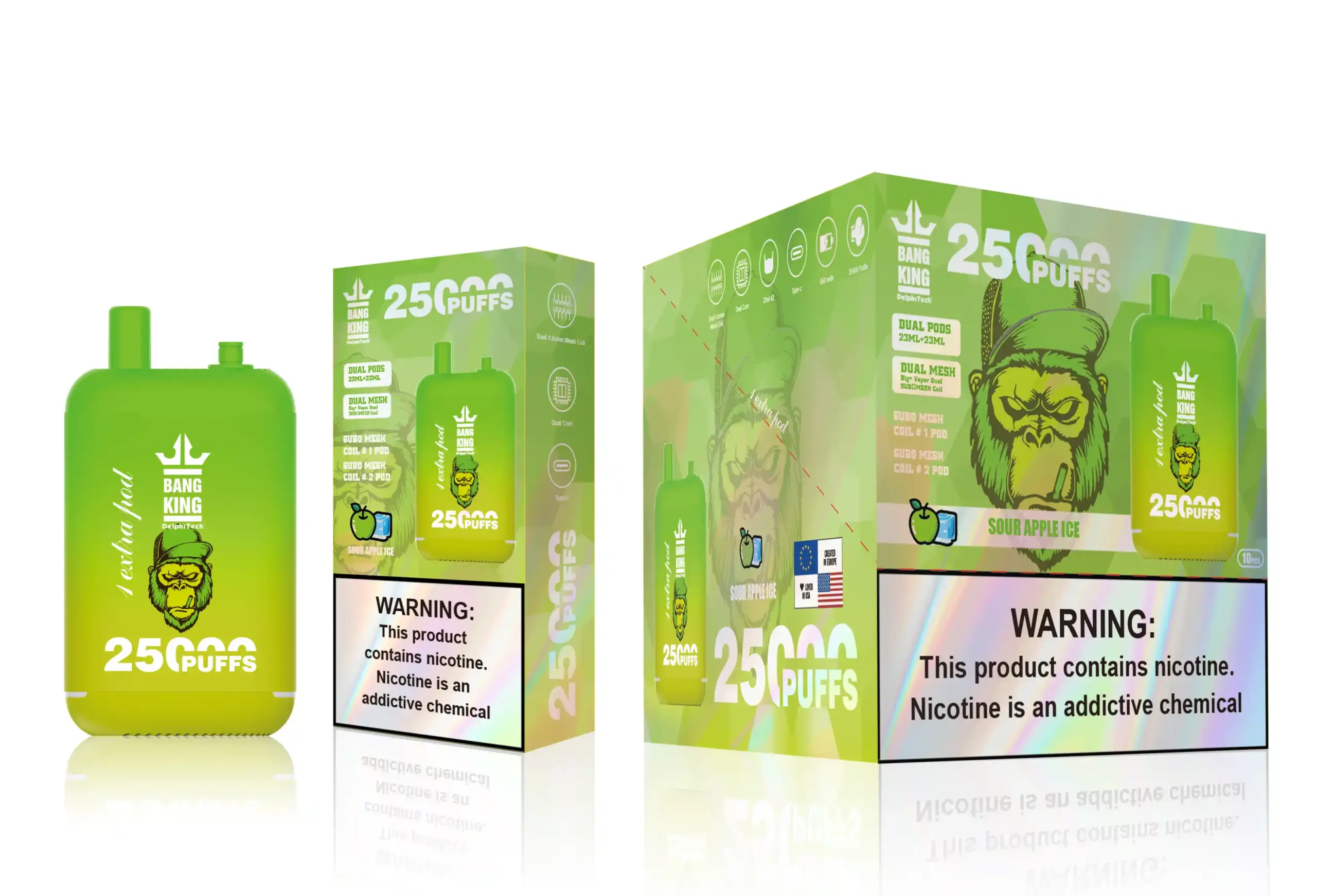 Bang King 25000 Züge Einweg Vape mit Dual Pods und Type-C – Bild 5