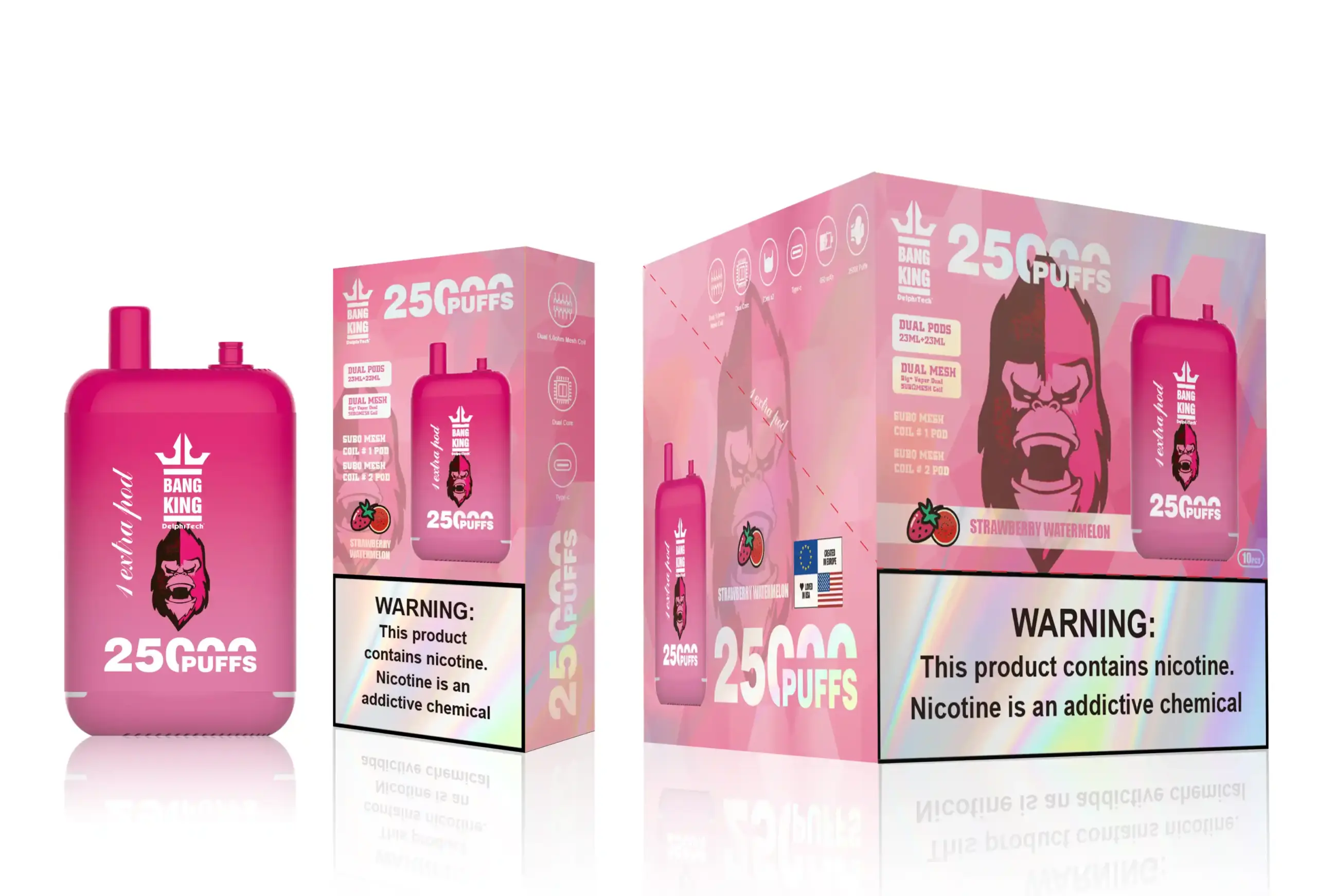 Bang King 25000 Züge Einweg Vape mit Dual Pods und Type-C – Bild 4