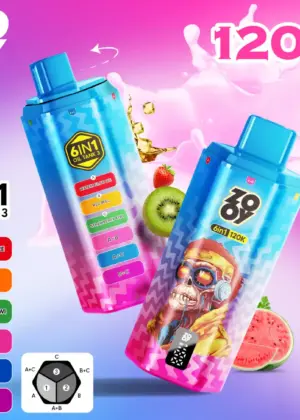 ZOOY 6-in-1 120K Mehrgeschmack Vape mit Smart Display
