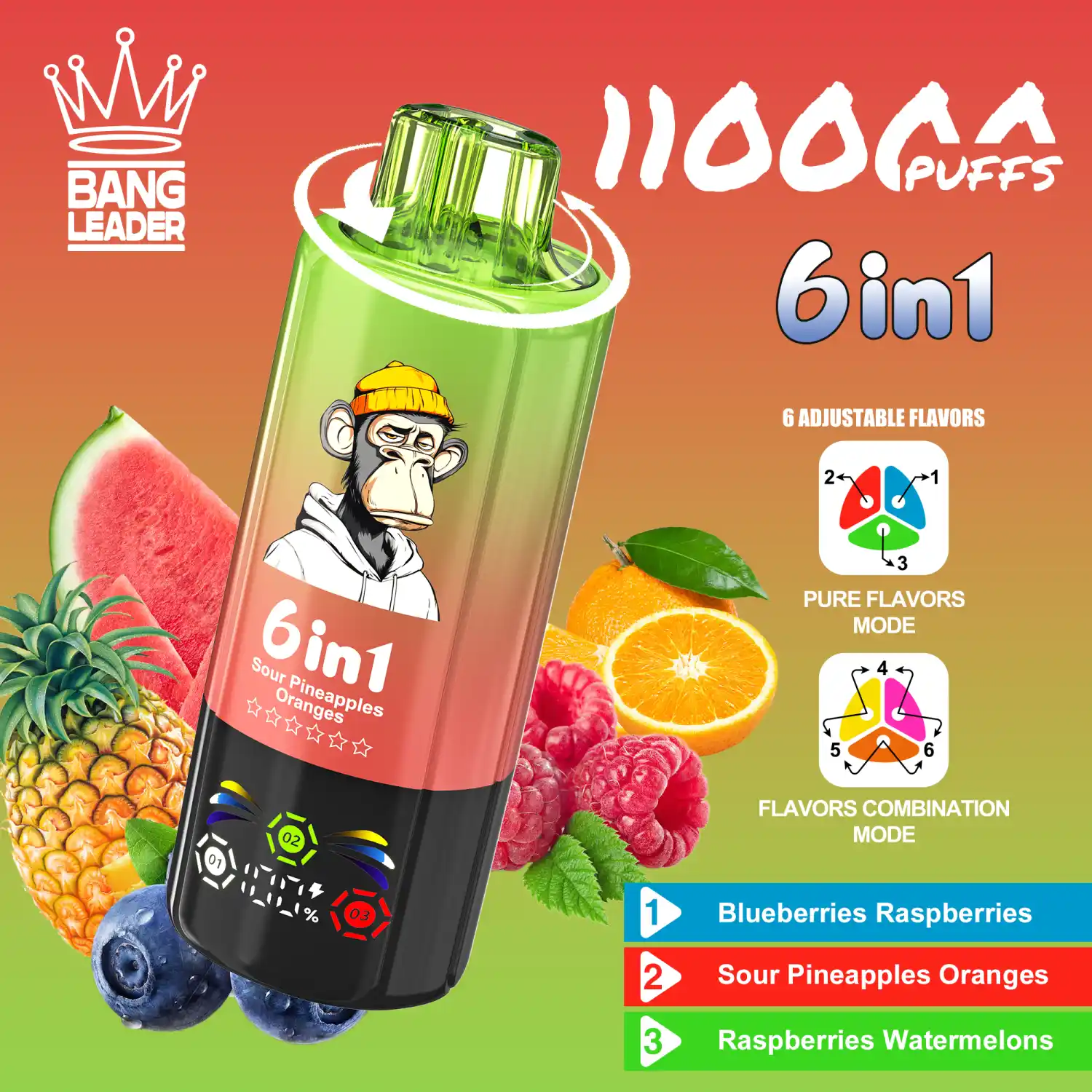 Bang Leader 110000 Züge 6-in-1 XXL Vape mit Display & Type-C – Bild 9