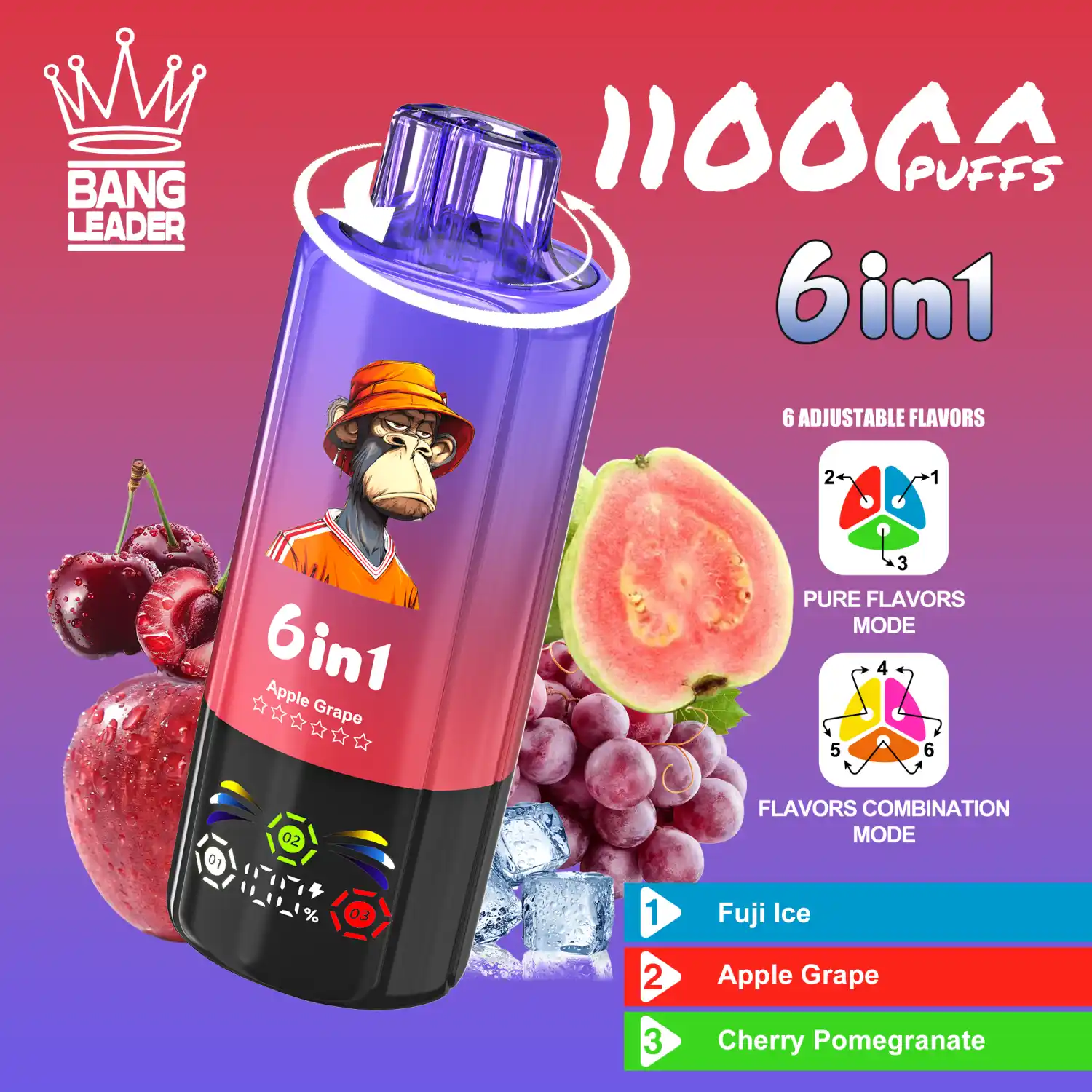 Bang Leader 110000 Züge 6-in-1 XXL Vape mit Display & Type-C – Bild 5